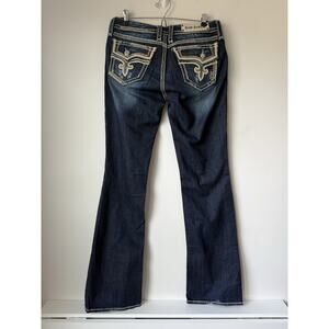 Rock Revival Jeans Womens 28 x 34 Kai Easy Bootcut Thick Stich Tall Actual 32x34